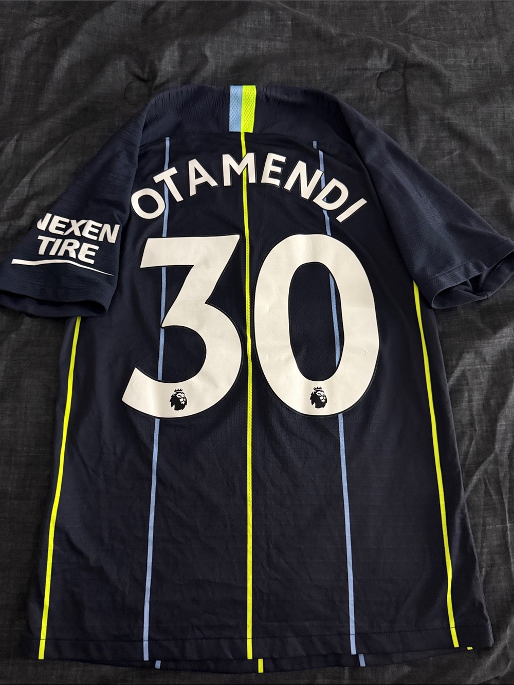 Manchester City #30 Nicolas Otamendi 2018-19 Nike Player Edition Away Jersey